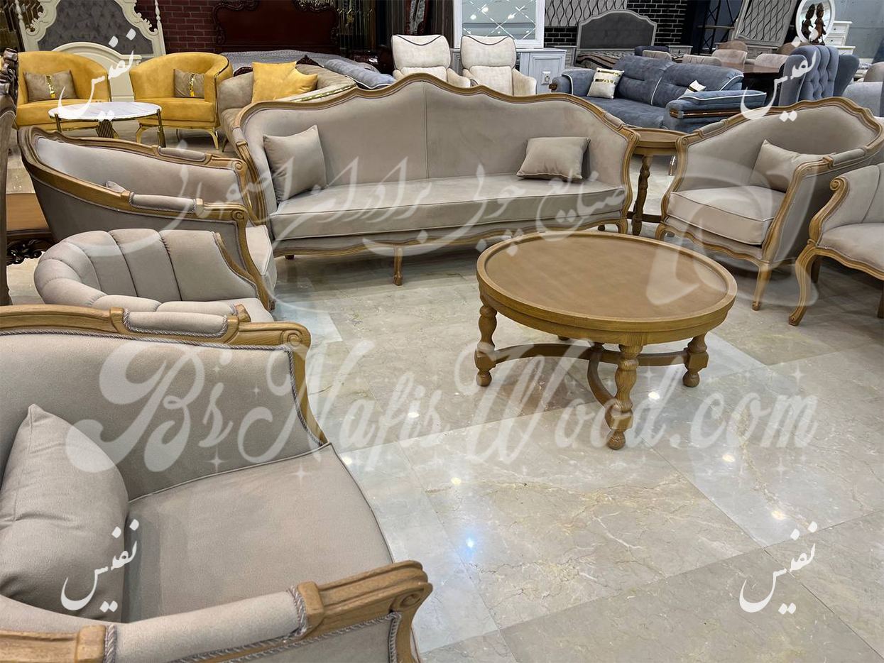 مبل استیل - ابزاری تاج گرد - تمام راش گرجستان - پیک فوم